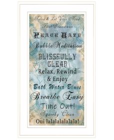 "Paris Bath" by Trendy Decor 4U, Ready to Hang Framed Print, White Frame