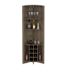 Corner Bar Cabinet Castle, Living Room, Dark Brown
