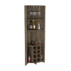 Corner Bar Cabinet Castle, Living Room, Dark Brown