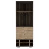 Corner Bar Cabinet Albarr, Living Room, Dark Oak / Pine