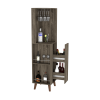 Corner Bar Cabinet Plex, Living Room, Dark Brown