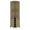 Corner Bar Cabinet Shopron, Living Room, Aged Oak