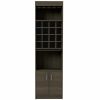 Wolcott 16-Bottle 1-Shelf Bar Cabinet Smokey Oak