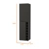 Madison 7-Bottle Rectangle Bar Cabinet Black Wengue