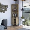 Corner Bar Cabinet Shopron, Living Room, Aged Oak