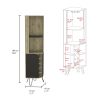 Corner Bar Cabinet Leverkusen, Living Room, Aged Oak / Black
