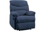 Arcadia Recliner (Motion) in Blue Woven Fabric