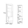 DEPOT E-SHOP Egina Bar Cabinet Two Drawers, Eight Bottle Cubbies, Two Large Open Shelves, Dark Brown