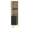 Corner Bar Cabinet Leverkusen, Living Room, Aged Oak / Black