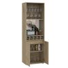 Bar Cabinet Tucson, Living Room, Light Oak