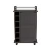Cabrillo 4-Shelf 2-piece Living Room Set, Coffee Table and Bar Cabinet Black and Espresso
