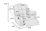 Motion Recliner Chair 1pc Glider Couch Living Room Furniture Brown Bonded Leather