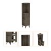 Durham 1-Drawer 2-Shelf Corner Bar Cabinet Dark Brown