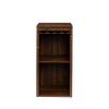 Brown walnut color modular wine bar Cabinet with Storage Shelves with Hutch for Dining Room