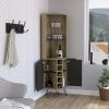 Corner Bar Cabinet Leverkusen, Living Room, Aged Oak / Black