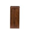 Brown walnut color modular wine bar Cabinet with Storage Shelves with Hutch for Dining Room