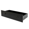 DRAWER DRESSER CABINET BAR CABINET, storge cabinet, lockers, retro shell-shaped handle, can be placed in the living room, bedroom, dining room, black