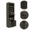 Wolcott 16-Bottle 1-Shelf Bar Cabinet Smokey Oak