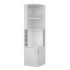 Isabelle 8-Bottle 2-Shelf Bar Cabinet White